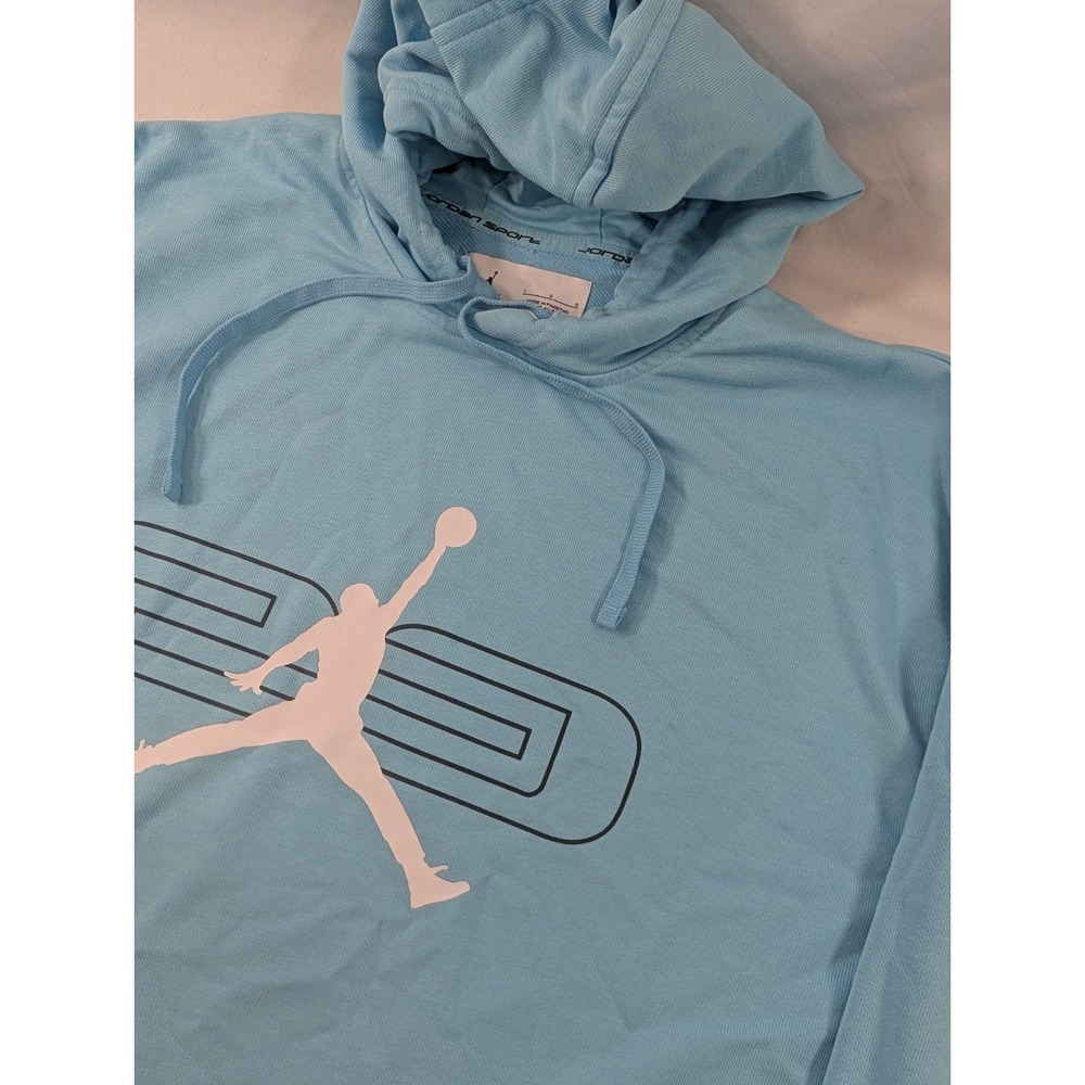 Nike Jordan Sport Crossover Hoodie Dri-Fit Mens Blue Large Jumpman 23 Pullover